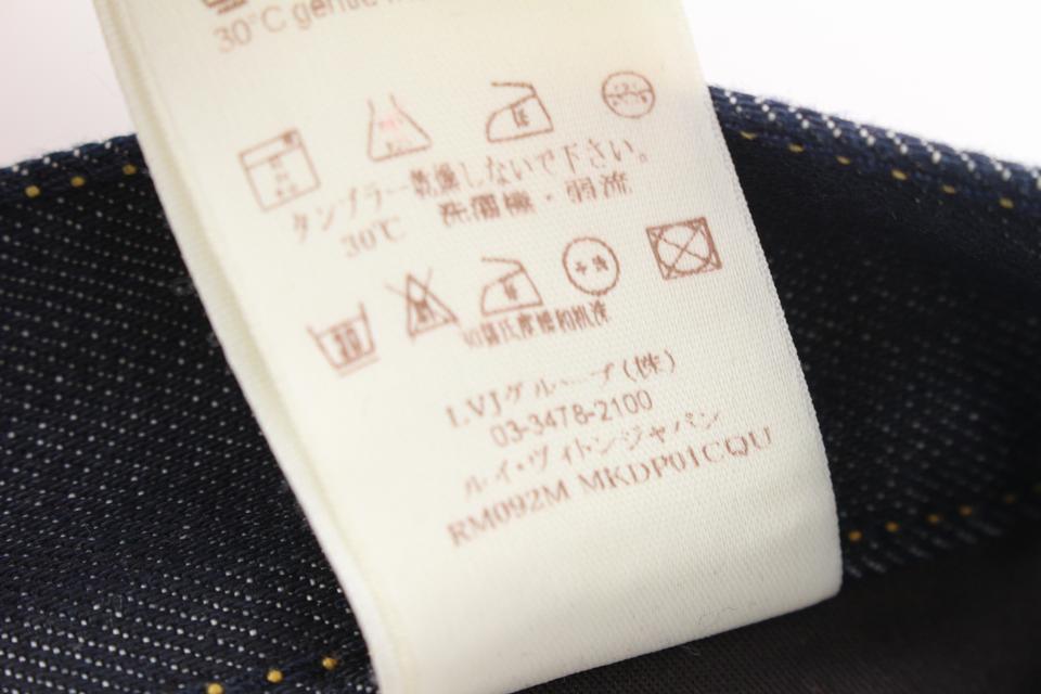 Louis Vuitton Herren Größe 38 US Dunkel Rinse Denim Fleur LV Logo Jeans  118lv43