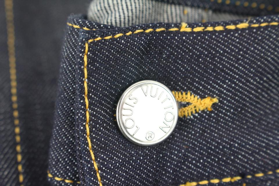 Rare Denim LOUIS VUITTON Damier Mongoram Salt print auth Logo Mens Jeans  Shirt M
