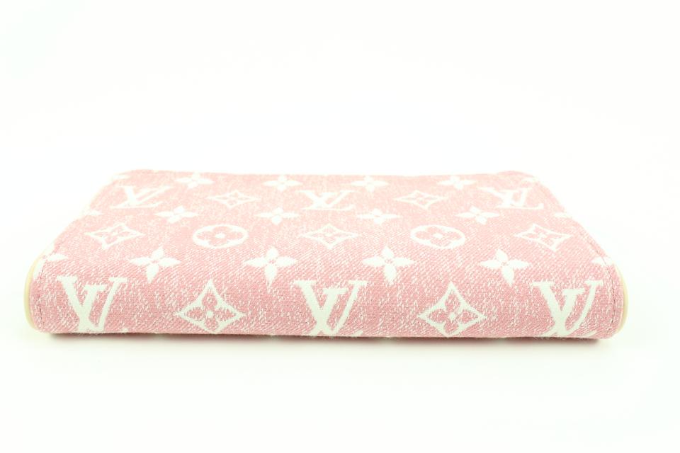 Louis Vuitton Pink Denim Monogram Jacquard Zippy Wallet - modaselle