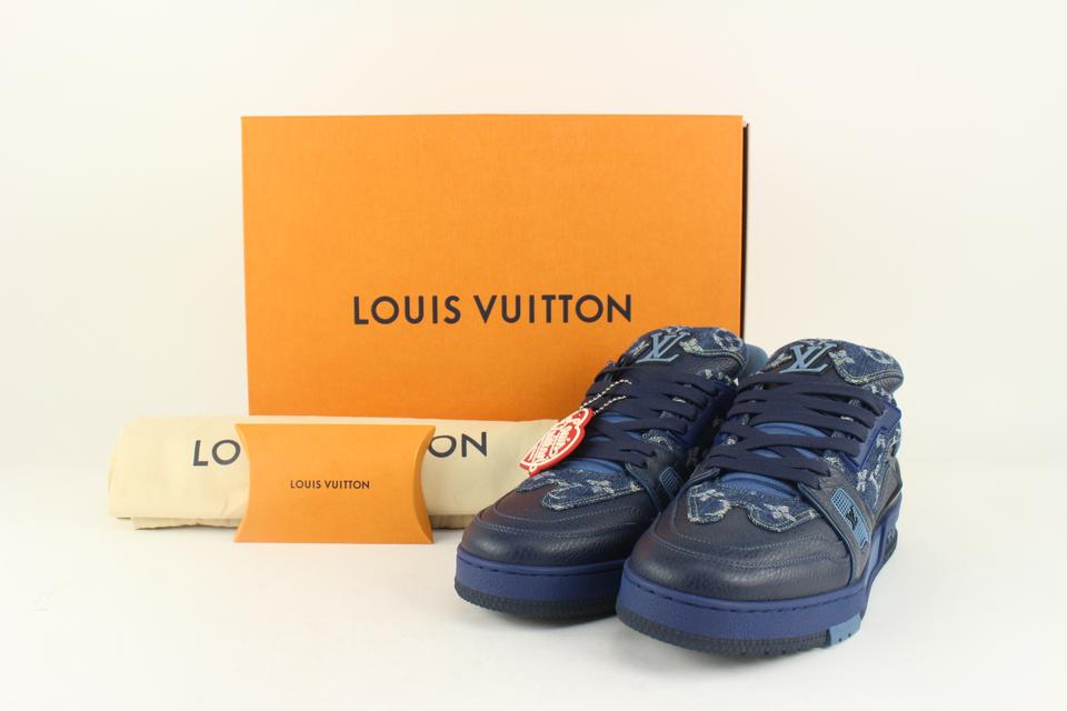 Louis Vuitton Men's 9 US Nigo x Virgil Blue Monogram Denim Trainer Sneaker1115lv27