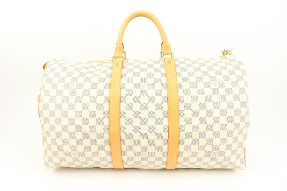 louis vuitton cream checkered bag