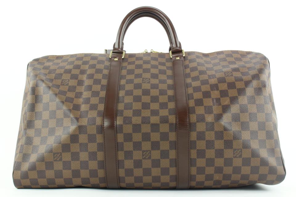 Louis Vuitton Damier Ebene Keepall 50 Duffle Bag 6lz425s For Sale