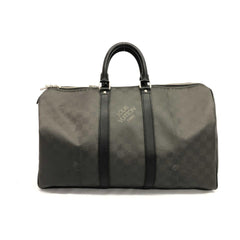 LOUIS VUITTON LV Damier Carbon Fiber Keepall 45 Used Handbag Black