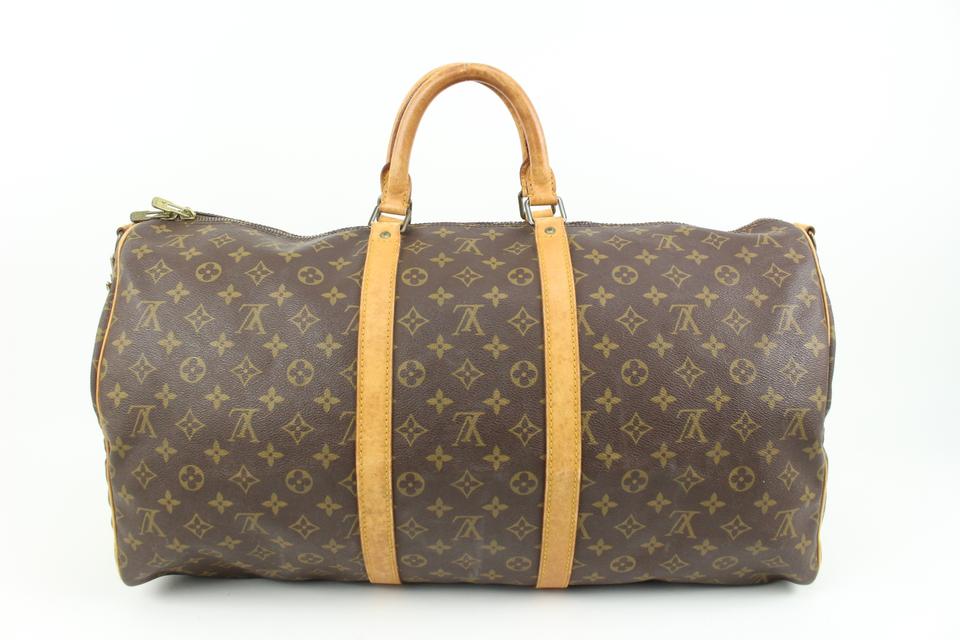 Louis Vuitton Waterproof Keepall Bandouliere 55 Duffle Bag with Strap 5lv62
