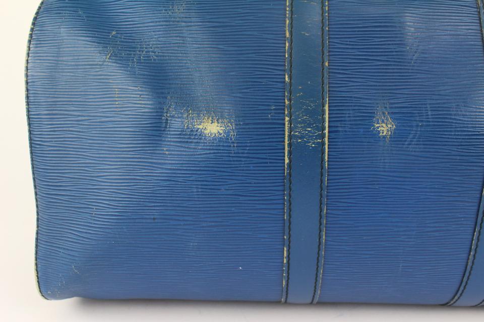 Louis Vuitton Blue Epi Leather Toledo Keepall 45 Boston Duffle Bag 22L –  Bagriculture