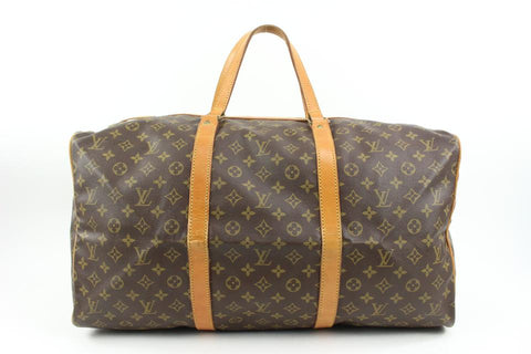 Louis Vuitton Discontinued Monogram Sac Souple 55 Duffle Bag 24lk31s