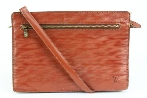 Louis Vuitton Brown Epi Leather Enghien 2way Bag with Strap 9lv1022
