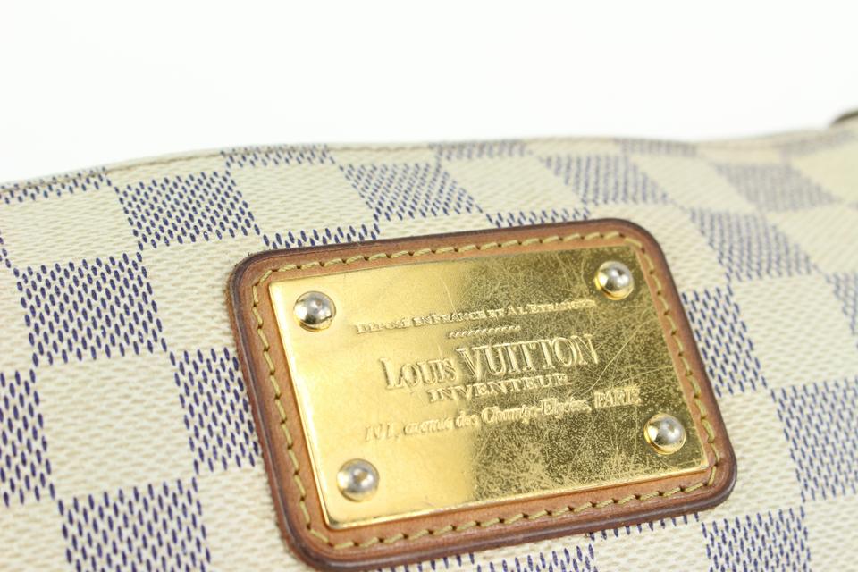 Louis Vuitton Damier Azur Canvas Eva Pochette Crossbody Bag Louis