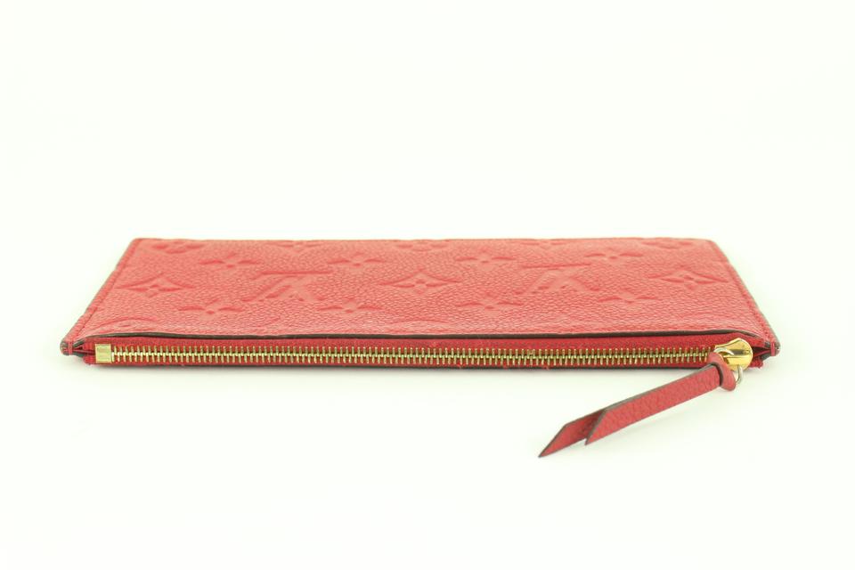 Louis Vuitton Genève Card Holder Wallet - Red Alligator Leather