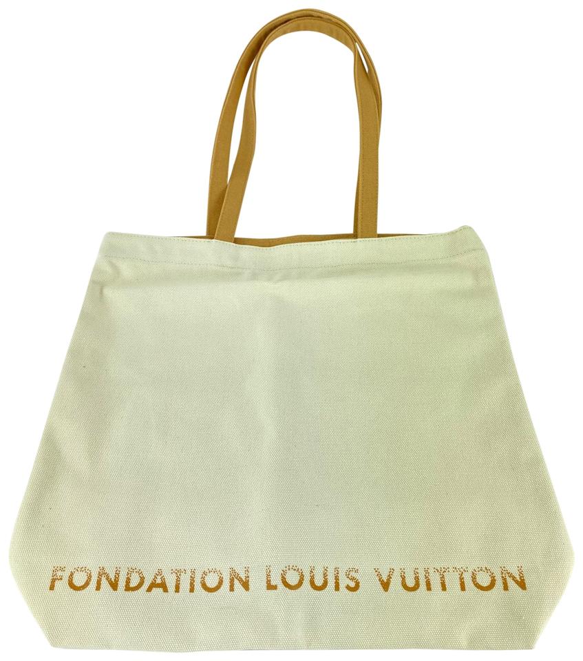 Louis Vuitton Ivory Fondation Museum Tote 29LVL1125