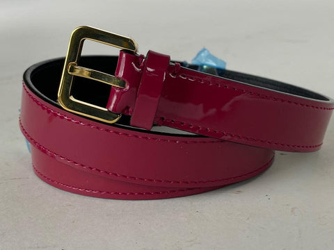 Louis Vuitton Theda Hinge Belt Thin Monogram Vernis Fuchsia Dark Pink 38la62