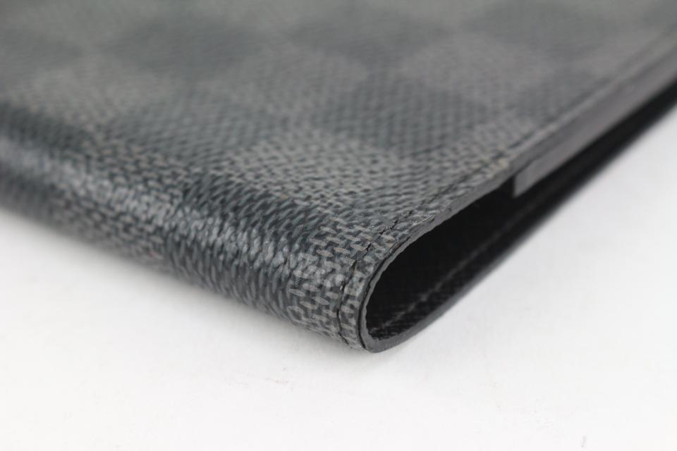 Louis Vuitton Agenda Cover Pocket Damier Graphite Black in Canvas - US