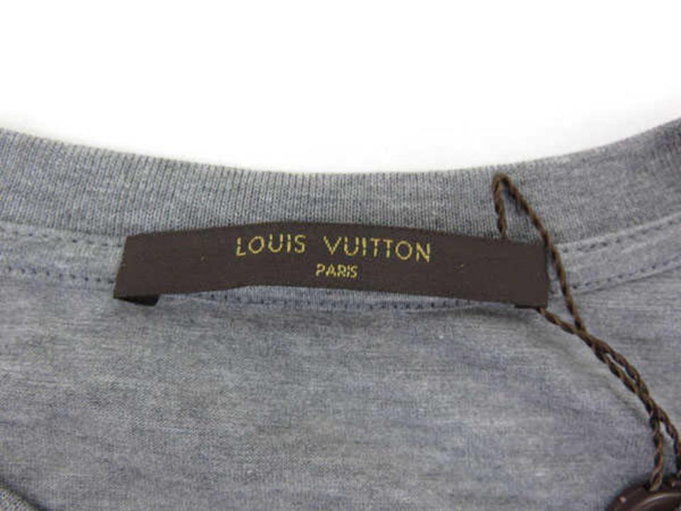 NEW FASHION] Louis Vuitton Grey Luxury Brand Premium T-Shirt