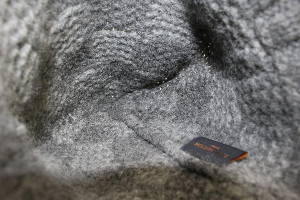 Louis Vuitton Beanie Knit Hat M74404 Gray With BOX Cashmere 100