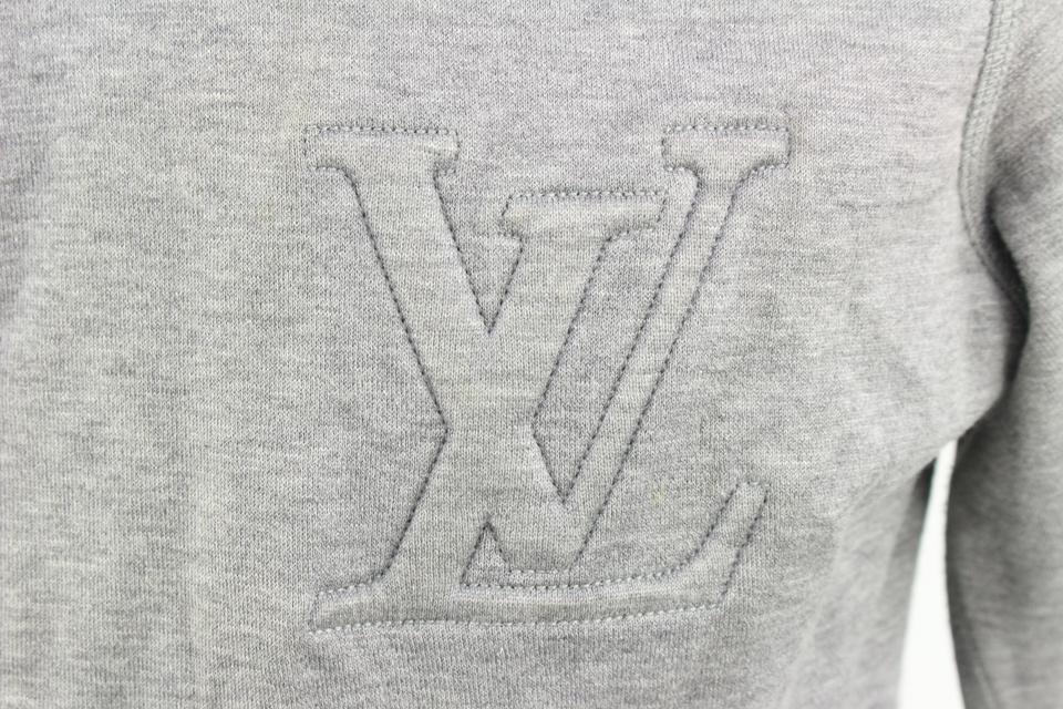 Louis Vuitton Men's Xs Classic LV Logo Zip Up Sweashirt Hoodie