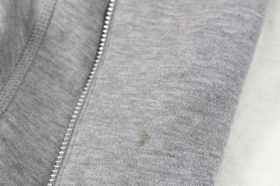 Pre-owned Louis Vuitton Embossed lv Zip Up Hoodie In Grey