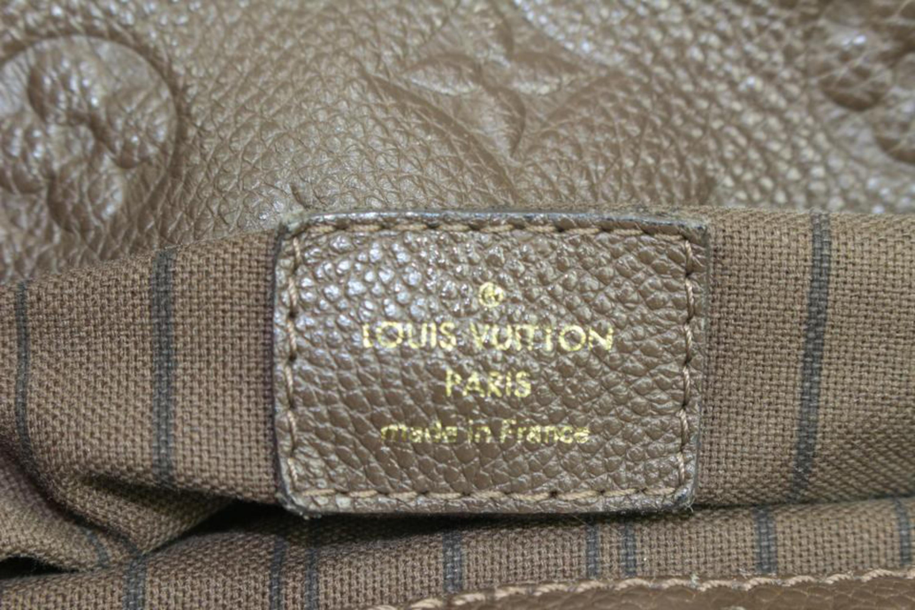 This Louis Vuitton Monogram Empreinte Leather Artsy MM will melt with  anything you are wearing at the moment. It w…