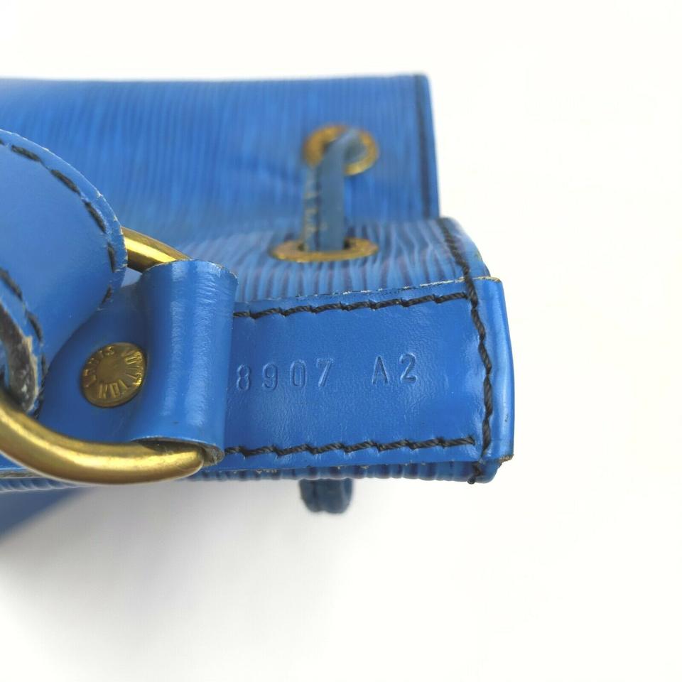 Louis Vuitton Toledo Blue EPI NOE Blue Leather Drawstring Shoulder