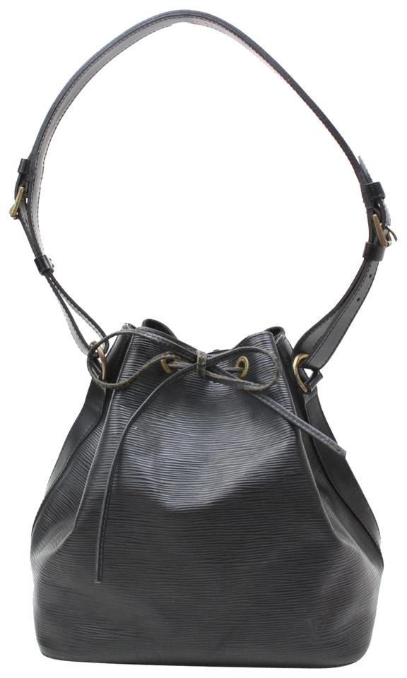 Louis Vuitton Black Epi Petit Noe Bucket Bag