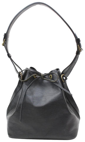 Louis Vuitton Noir Epi Leather Black  Petit Noe Hobo Bag 867337
