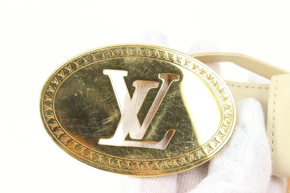 LOUIS VUITTON Monogram LV Initials Belt 90/36