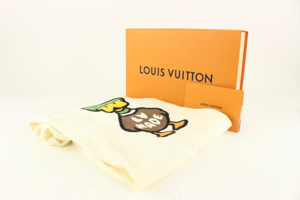 Louis Vuitton x Nigo Intarsia Jacquard Duck Short-Sleeved Crewneck Off  White Men's - FW21 - US