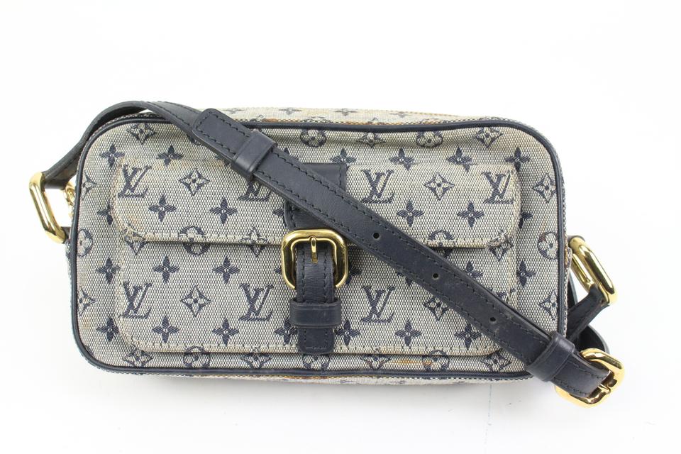 Louis Vuitton Grey x Navy Monogram Mini Lin Juliette MM Crossbody Bag 83lz418s