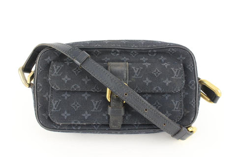 Louis Vuitton Navy Mini Lin Juliette MM Crossbody Bag 2LV1012