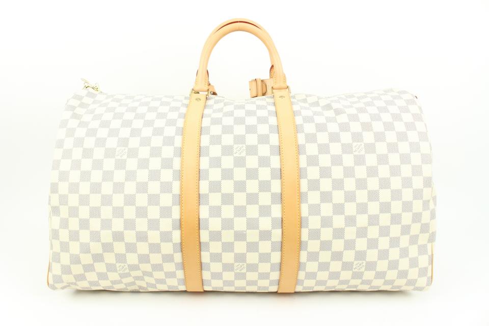 Louis Vuitton Damier azur Keepall Bandouliere Duffle with Strap