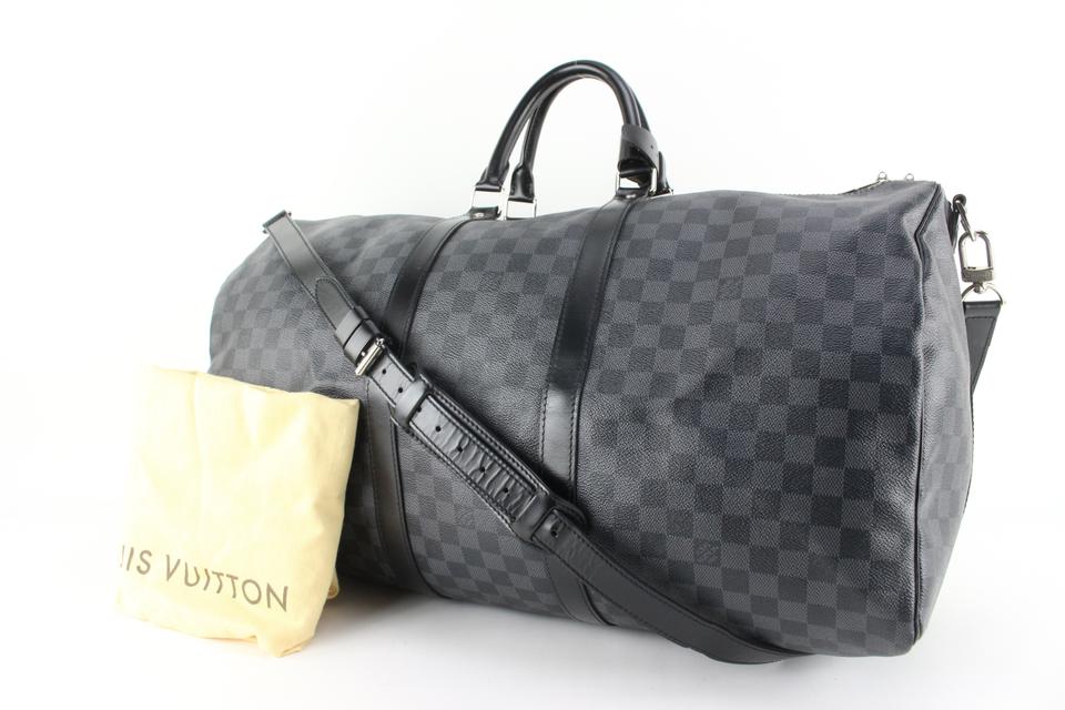 Louis Vuitton Damier Graphite Keepall Bandouliere 55 Duffle with