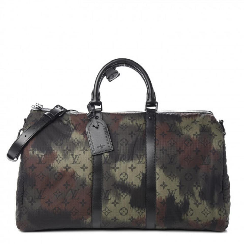 Louis Vuitton Keepall Bandouliere 55 Camo Monogramouflage Weekend Travel Bag