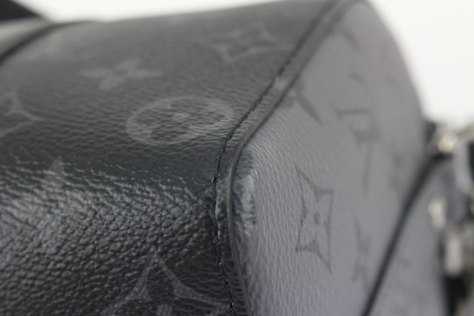 Louis Vuitton Black Monogram Eclipse City Keepall Bandouliere Speedy  Leather ref.434991 - Joli Closet