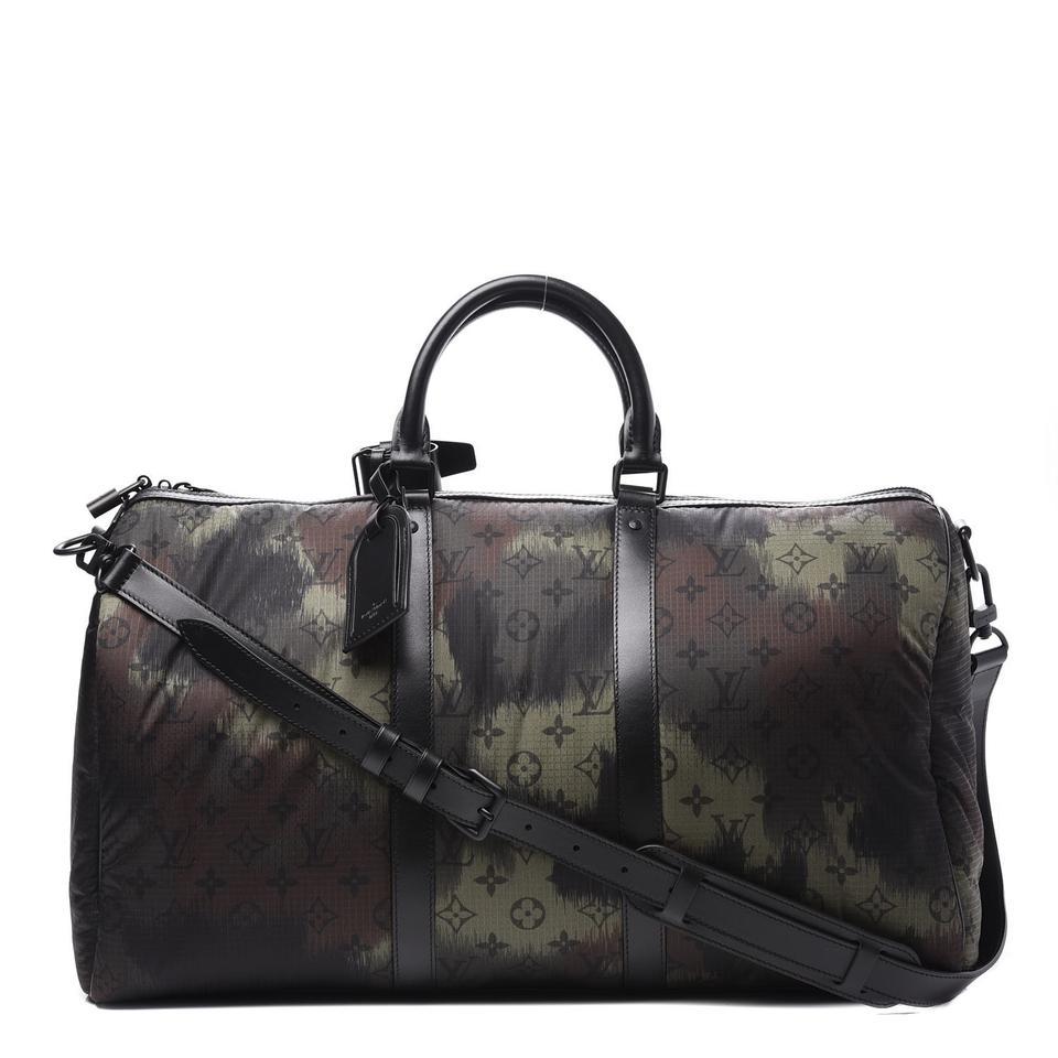 Louis Vuitton Keepall Bandouliere Bag Limited Edition Camouflage Monogram  Nylon 50 Multicolor 2239811
