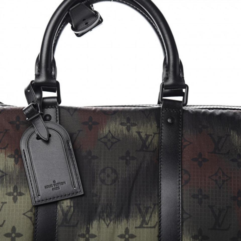Louis Vuitton Keepall Shoulder Strap Nylon Black