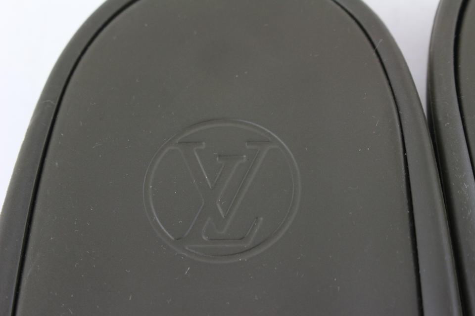 Louis Vuitton Khaki Green 37 Sunbath Flat Mule Sandal 25lvs624