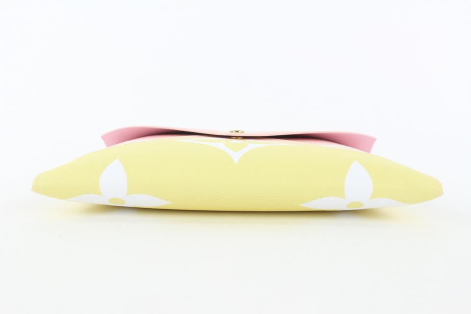 Louis Vuitton Large Pink x Yellow Monogram Kirigami GM Envelop Pouch  19lvs421 For Sale at 1stDibs
