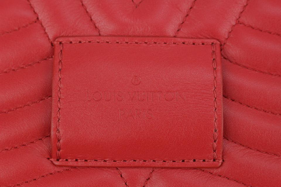 Louis Vuitton Limited Edition Red Quilted Leather New Wave Heart Crossbody Bag 816lv
