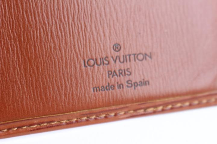 LOUIS VUITTON 2 Set Bifold Wallet Monogram Epi Leather Brown Yellow 09MX709