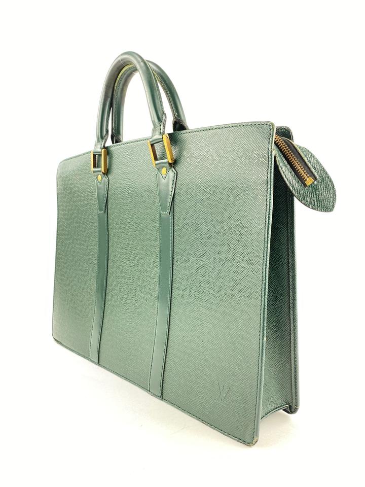 Louis Vuitton Green Taiga Leather President Attache Briefcase 1lvs1231