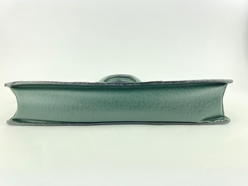Louis Vuitton Green Taiga Leather Porte Documents Lozan Attache Briefcase 861690