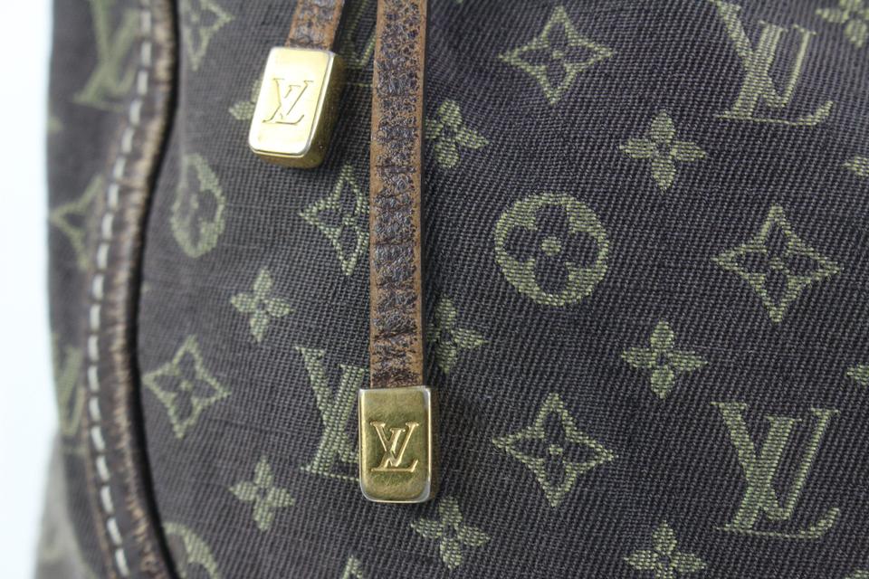 Auth Louis Vuitton Monogram Mini Lin Manon MM Shoulder Bag Ebene