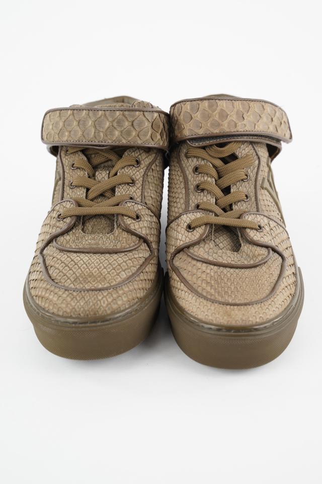 LV Brown Snakeskin Skate Shoes available now in store! LV Size 8
