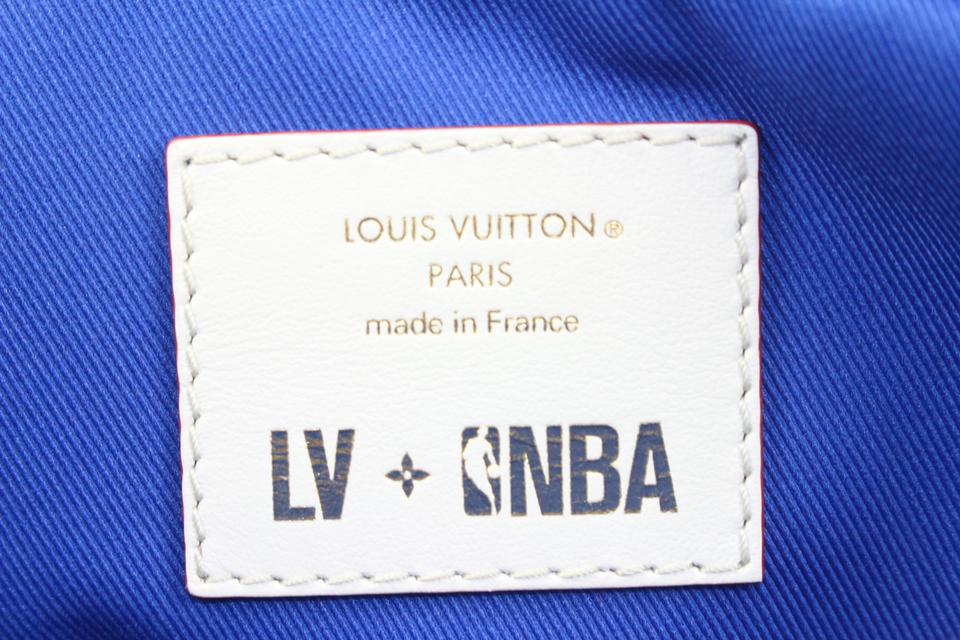 louis vuitton and NBA unveil blue velvet, LV monogramed travel