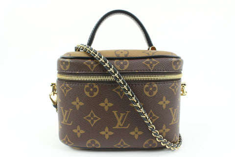 Louis Vuitton Monogram Reverse Vanity PM Crossbody Train Case  Bag 39lv217s