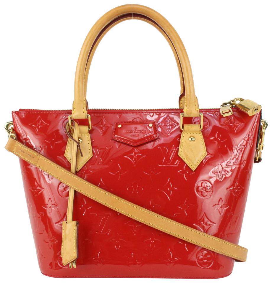 red and black lv bag