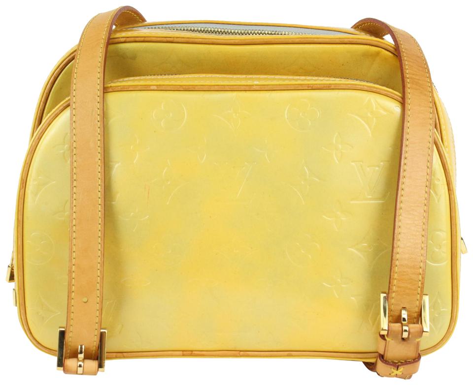 Murray patent leather backpack Louis Vuitton Yellow in Patent