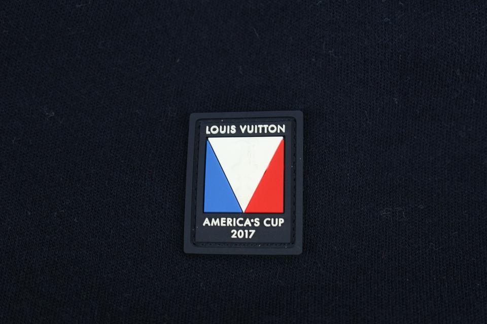 Louis Vuitton Navy Blue Sailboat Print Cotton Sweatshirt L Louis