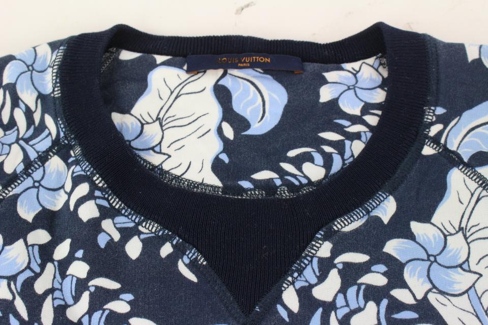 Louis Vuitton Men L Virgil Abloh Navy Varsity Leaves Leaf Printed  Sweatshirt 11VL415 ref.633874 - Joli Closet