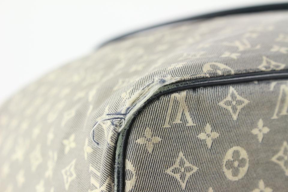 Louis Vuitton Grey x Navy Monogram Mini Lin Neverfull mm Tote Bag 77lk328s