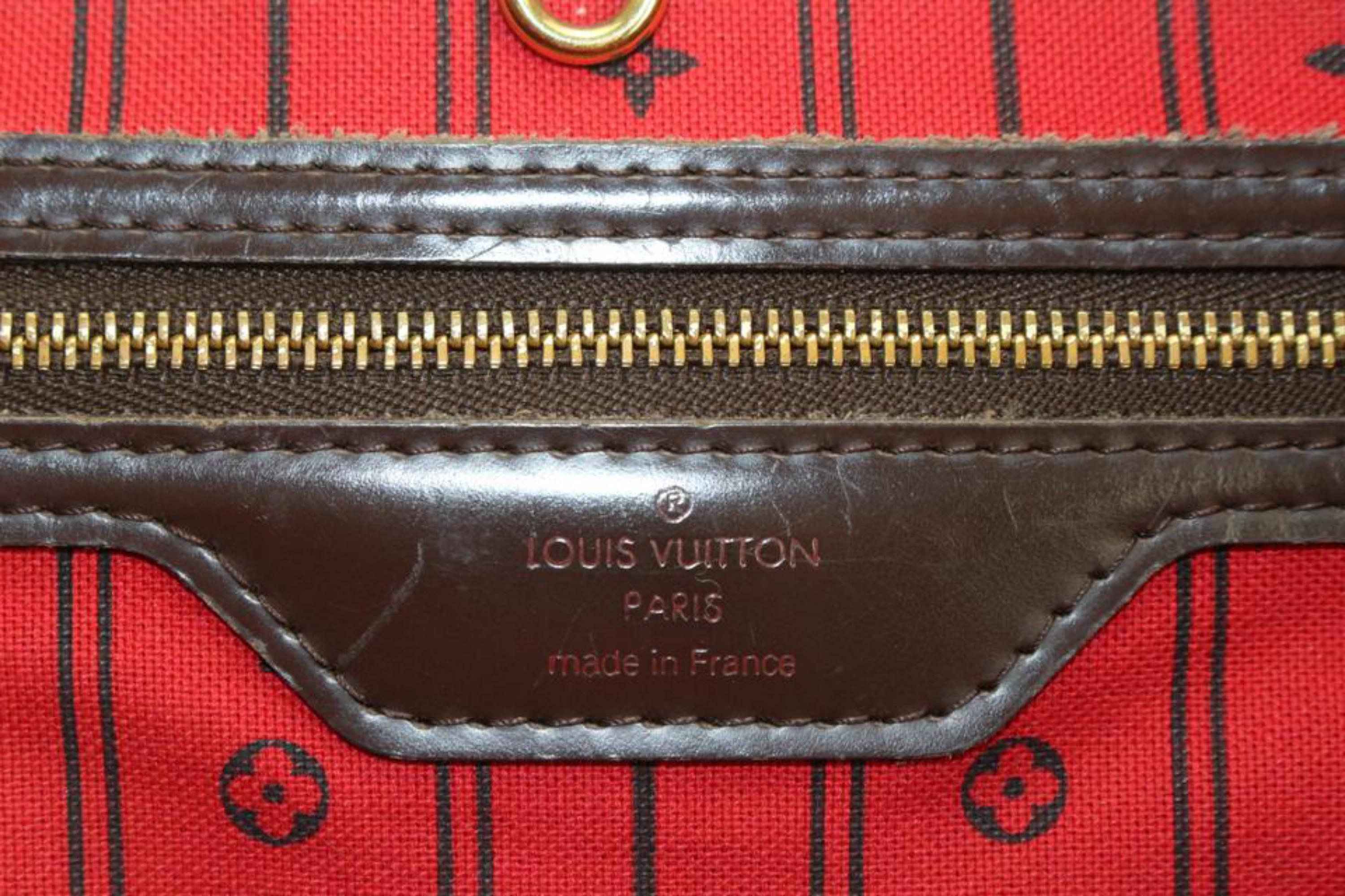 Louis Vuitton Damier Ebene Neverfull GM Tote Bag 53lk518s
